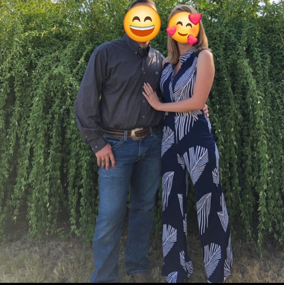 Banjul Navy and White Jumpsuit